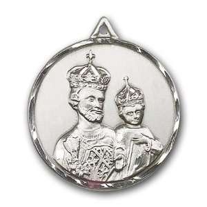  .925 Sterling Silver St. Saint Joseph Medal Pendant 1 3/8 