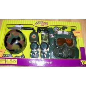    Just Kidz Pretend Play Costume Military Playset: Toys & Games