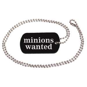  Minions Wanted Black Dog Tag with Neck Chain Everything 