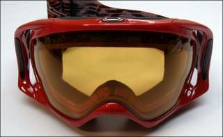 NEW Oakley Crowbar Snow Goggles SEE PICS! Bright Red Frame/Persimmon 