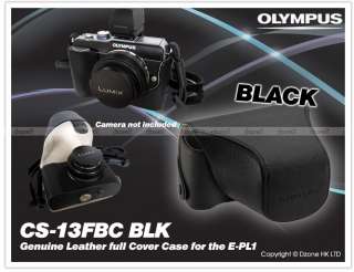 Genuine Olympus CS 13FBC Black Leather Full Cover Case/ Jacket fr E 