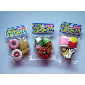 9 Desserts Fast Food Erasers Japanese 