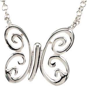   Butterfly Necklace in Sterling Silver , 