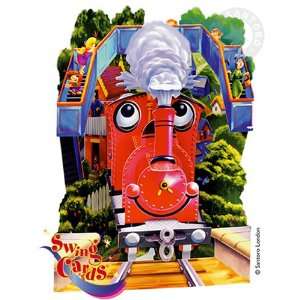  Santoro Graphics Swing Card / Greeting Card   Red Train 