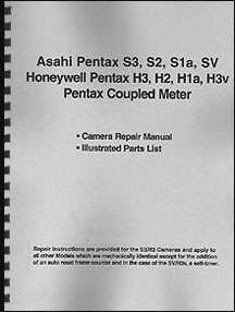 Pentax S3 H3 S2 H2 S1a H1a SV H3v Camera Repair  