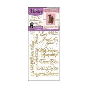  Dazzles Stickers   Gold Greeting Arts, Crafts & Sewing