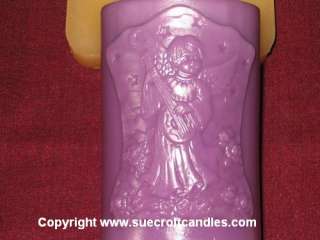 Pillar w/ Angel #199 Candle mold, urethane rubber  