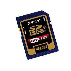  PNY Optima 4GB SDHC Class 4 Flash Memory Card: Computers 