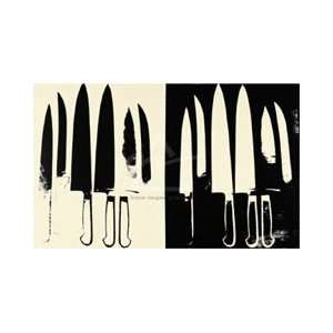 Andy Warhol 30W by 18.5H  Knives, c. 1981 82 (giclee) (cream and 