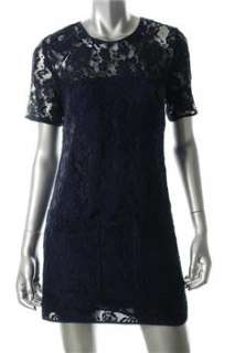 French Connection NEW Blue Cocktail Dress Lace Embellished 6  