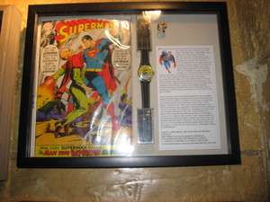 1968 DC SUPERMAN WATCH COMIC BOOK & RING & SHADOW BOX  
