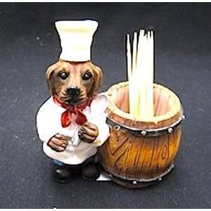  Golden Retriever Chef Dog Toothpick Holder: Home & Kitchen