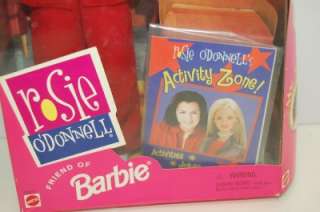Barbie ROSIE ODONNELL doll NRFB Red Suit 1999 & stage  