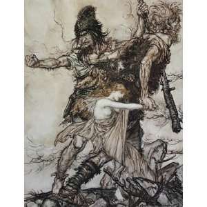 Hand Made Oil Reproduction   Arthur Rackham   32 x 42 inches   The 