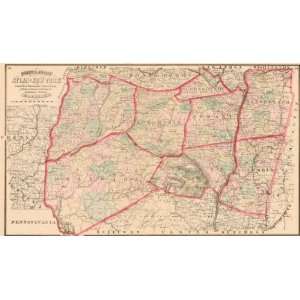 Asher & Adams 1869 Map of Columbia, Rensselaer 