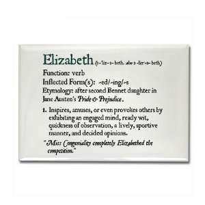  Jane Austen Elizabeth Jane austen Rectangle Magnet by 