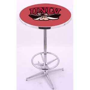  UNLV Running Rebels Chrome Pub Table With Foot Rest 