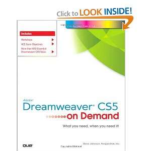  Adobe Dreamweaver CS5 on Demand [Paperback] Steve Johnson Books