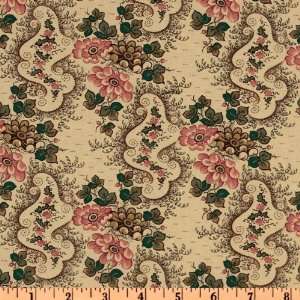 44 Wide The Bancroft Collection Floral Bouquet Abstract Cream Fabric 