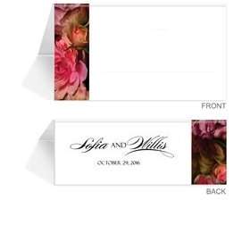   Personalized Place Cards   Rubenesque Roses & Black
