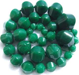 20mm beautiful Jade Gradually Drum Faceted Beads 15.5  