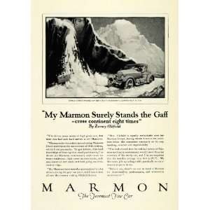  1923 Ad Marmon Barney Oldfield Automobile Raton Pass Cole 
