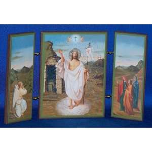  Resurrection of Christ   Triptych, Tri fold desktop plaque 