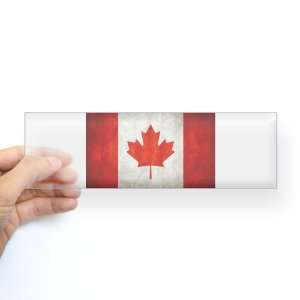  Bumper Sticker Clear Canadian Flag Grunge: Everything Else