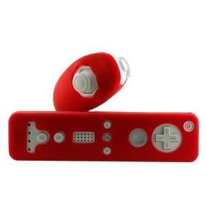   Nintendo Wii Remote Control Nunchuck Silicone Skin   Red Electronics