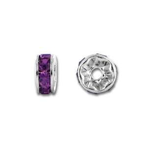  RDS 5mm Silver Plated Roundelle Amethyst Arts, Crafts 