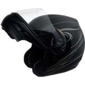 Max GM44 Derk Helmet, Flat Black/Silver, Size: Md, Primary Color 