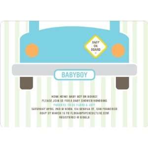    Baby on Board Baby Shower Invitations