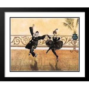  Bede Framed and Double Matted 20x23 Exhilaration (Pierrot 