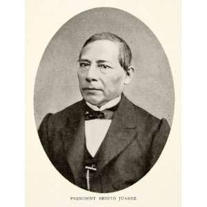  1899 Print President Benito Juarez Mexico Lawyer 
