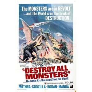  Destroy All Monsters Movie Poster 11x17 Master Print