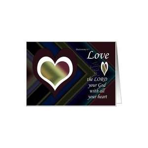 Deuteronomy Love Chinese Blank Note Card Christian Scripture Religious 