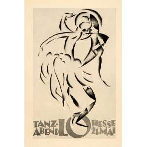  1927 Joseph Binder Tanz Dance Dancer Poster B/W Print 