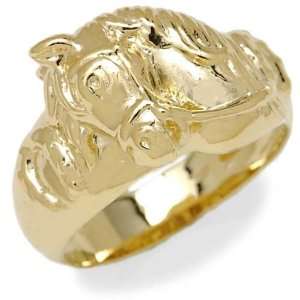   Gold Unisex Ring in Yellow 18 karat Gold, form Horse, weight 13 grams