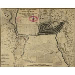  1780 map of Bennington, Battle of NY, 1777