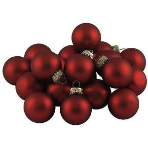   Matte Red Christmas Glass Ball Ornaments 1.25 #28320R: Home & Kitchen