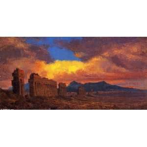   Oil Reproduction   Jervis McEntee   32 x 16 inches   Roman Aqueduct