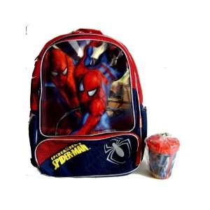  Marvel Spiderman Large Backpack and Free 3D Cup   Cute 