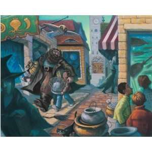  Harry Potter Diagon Alley Fine Art Giclee 9 x 12 Toys 