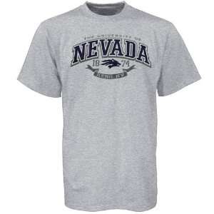 Nevada Wolfpack Ash School Pride T shirt:  Sports 