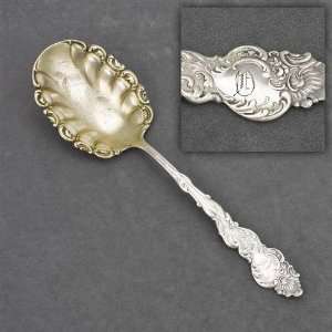 Columbia by 1847 Rogers, Silverplate Berry Spoon, Engraved 