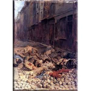  The Barricade 11x16 Streched Canvas Art by Meissonier 