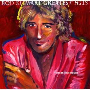  Rod Stewart   Greatest Hits album cover embellished 