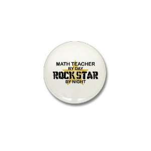  Math Teacher Rock Star Funny Mini Button by  