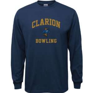 Clarion Golden Eagles Navy Youth Bowling Arch Long Sleeve T Shirt 