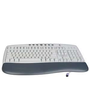  Logitech Internet 104 Key PS/2 Multimedia Keyboard (Beige 